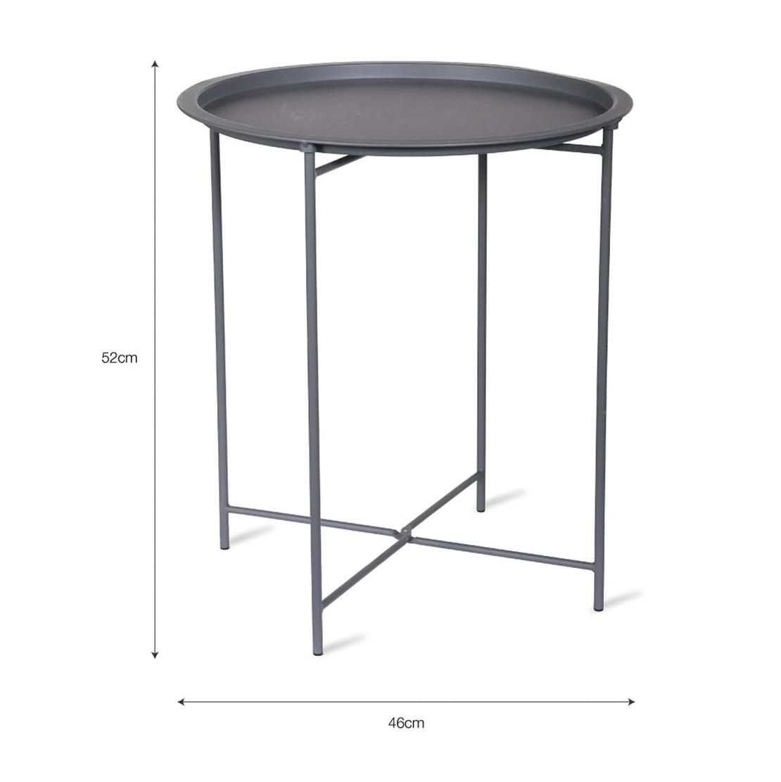 Steel Grey Side Table Dimensions