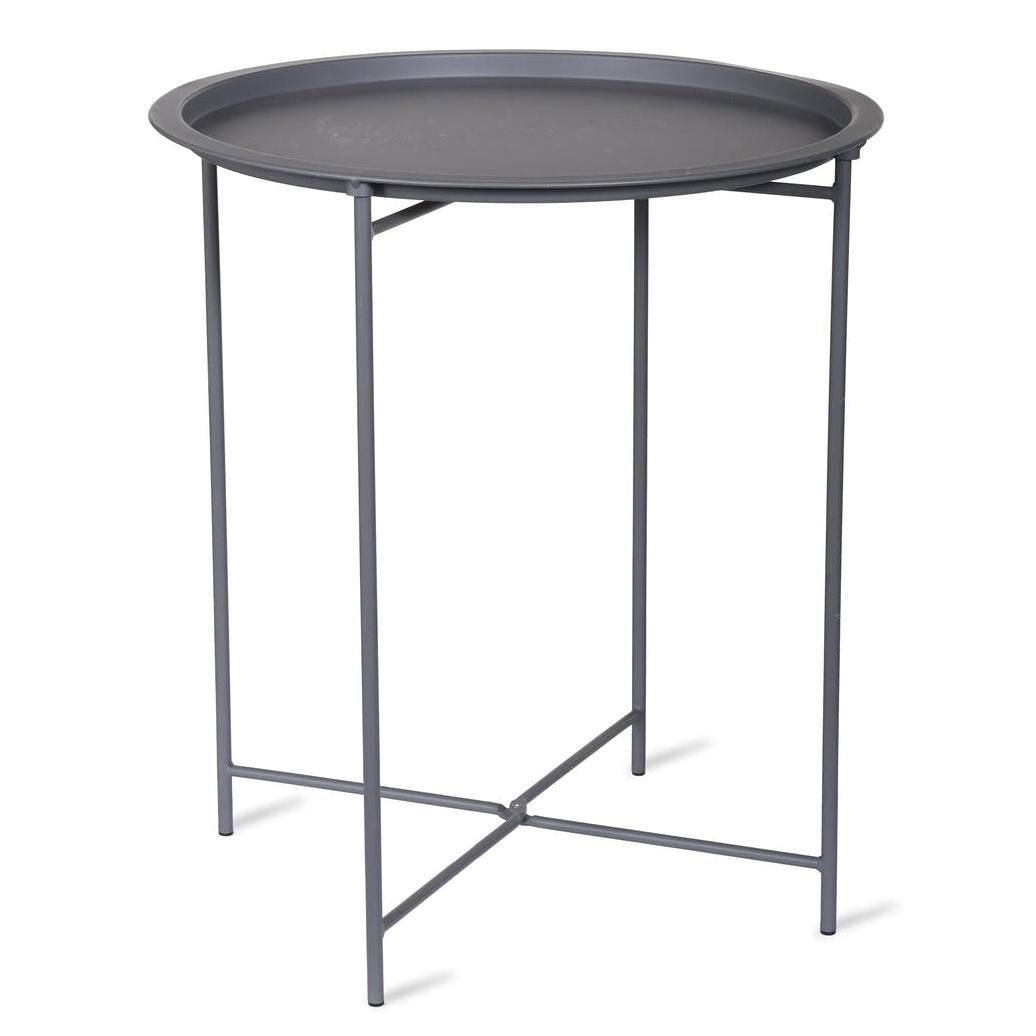 Steel Side Table in a Grey Finish