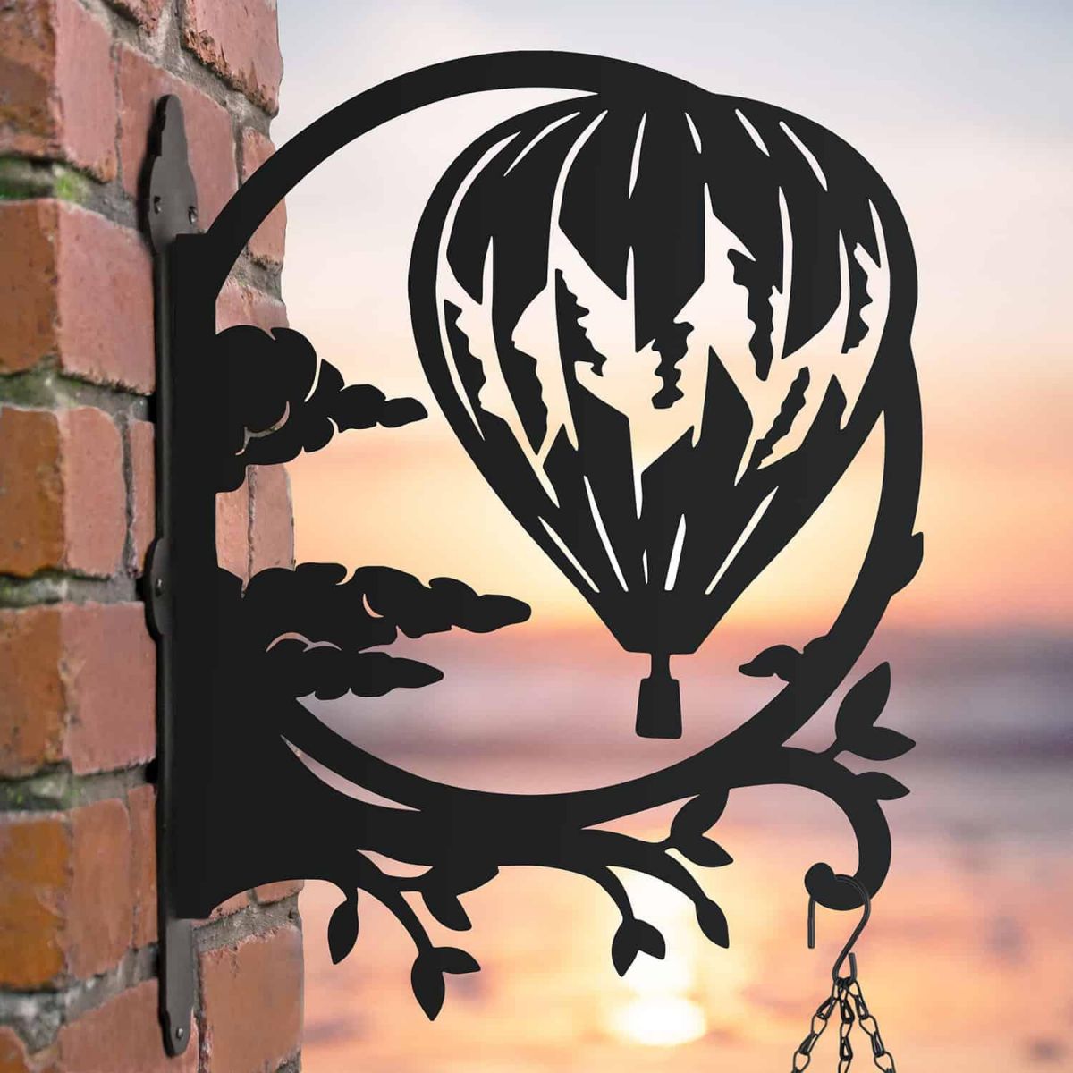 Steel Hot Air Balloon Hanging Basket Bracket in Situ