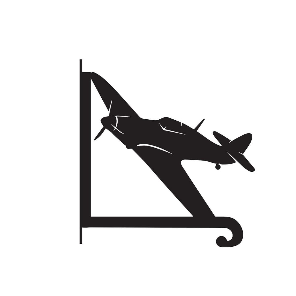 Close-Up of Steel Hurricane Aircraft Hanging Basket Bracket