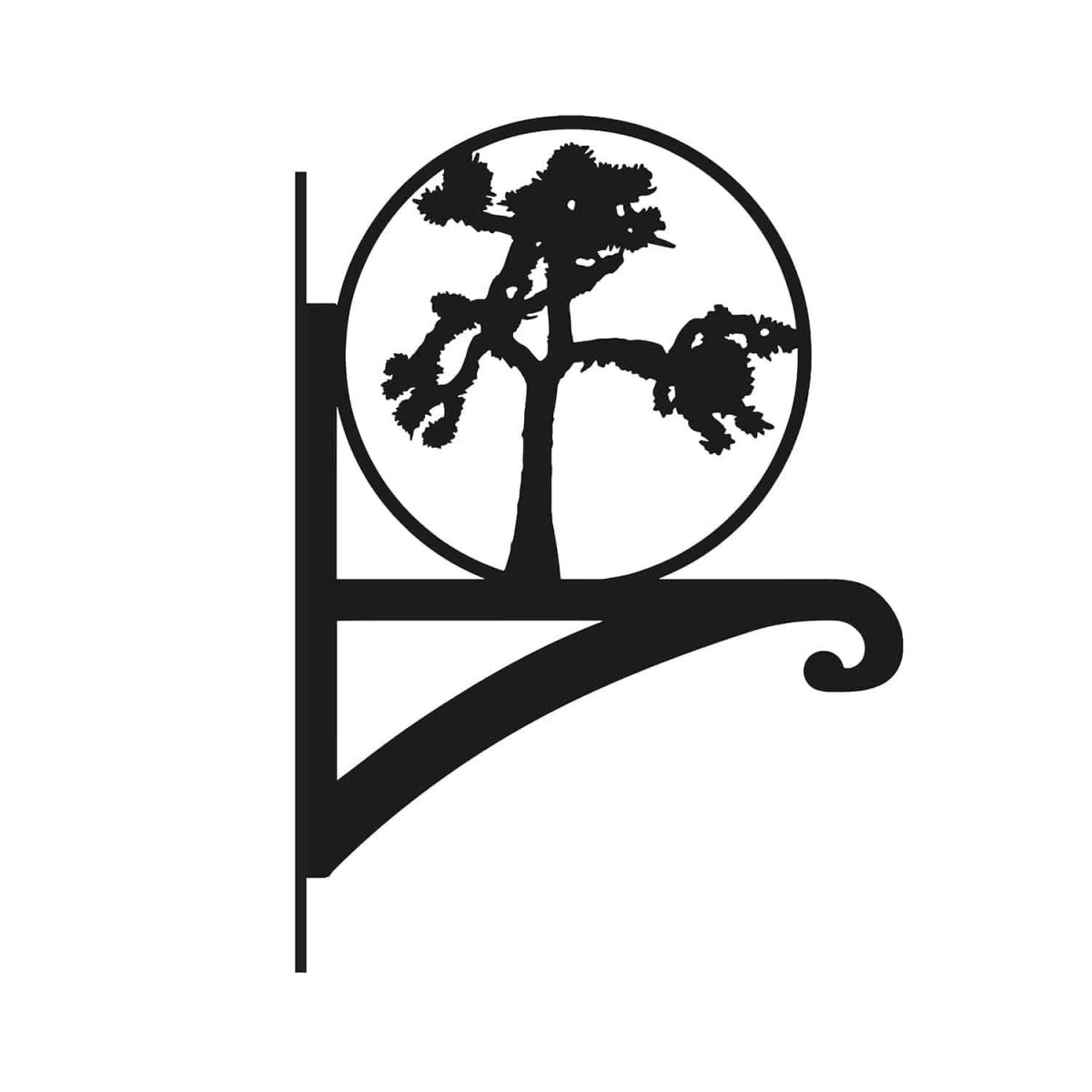 Steel Joshua Tree Hanging Basket Bracket on White Background