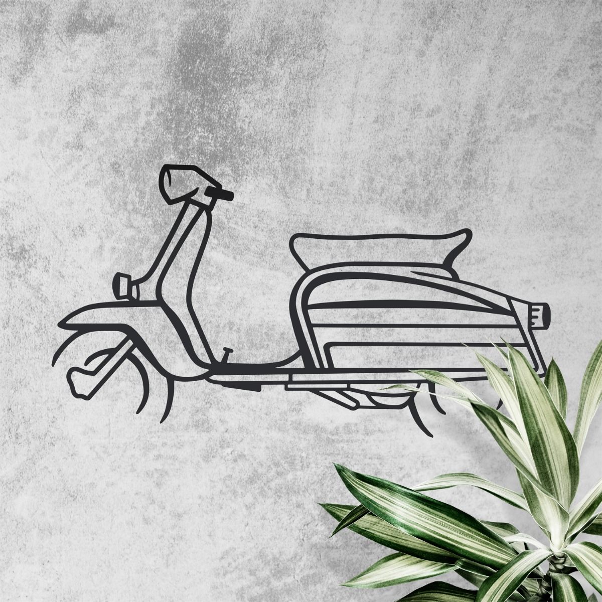Lambretta Scooter Steel Wall Art 