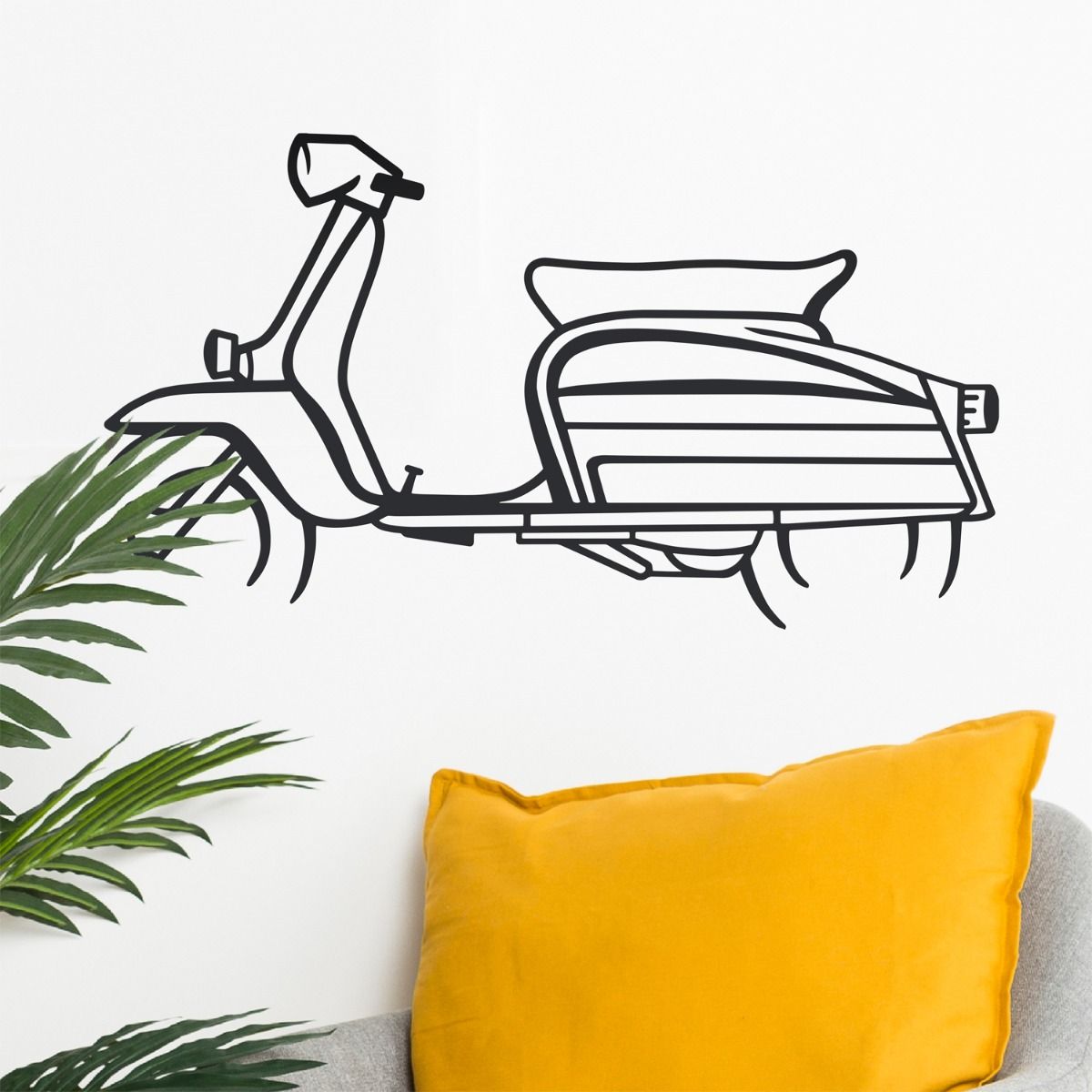 Scooter Metalwork on Wall 