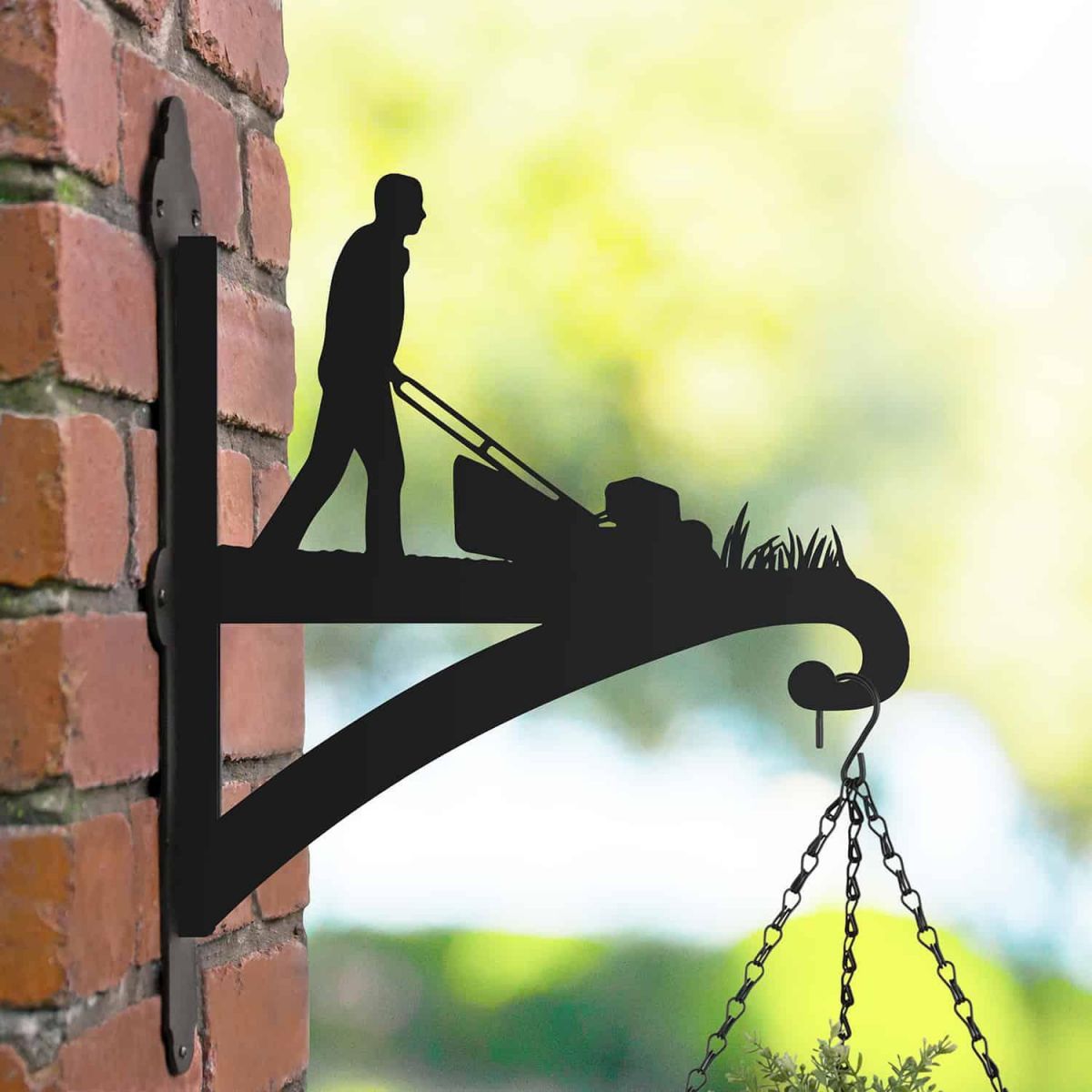 Steel Lawn Mower Hanging Basket Bracket