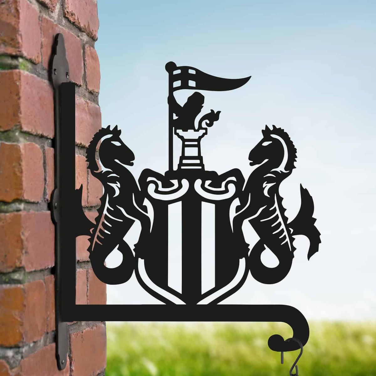 Steel Newcastle United Crest Hanging Basket Bracket