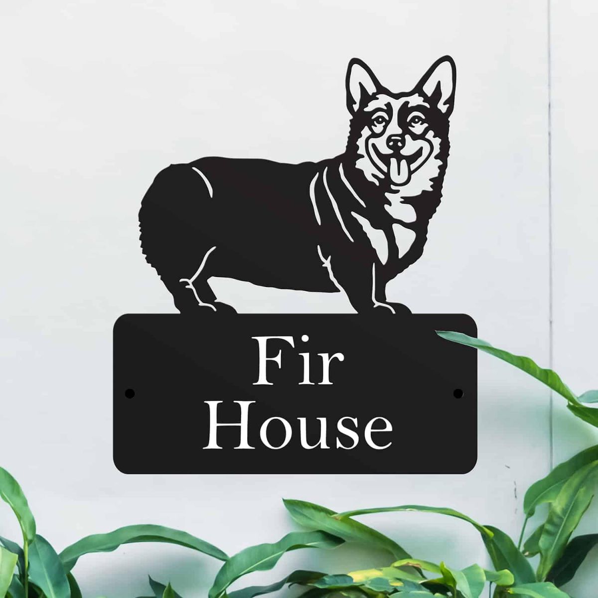 Steel Pembroke Welsh Corgi Dog House Name Sign Steel Pembroke Welsh Corgi Dog House Name Sign