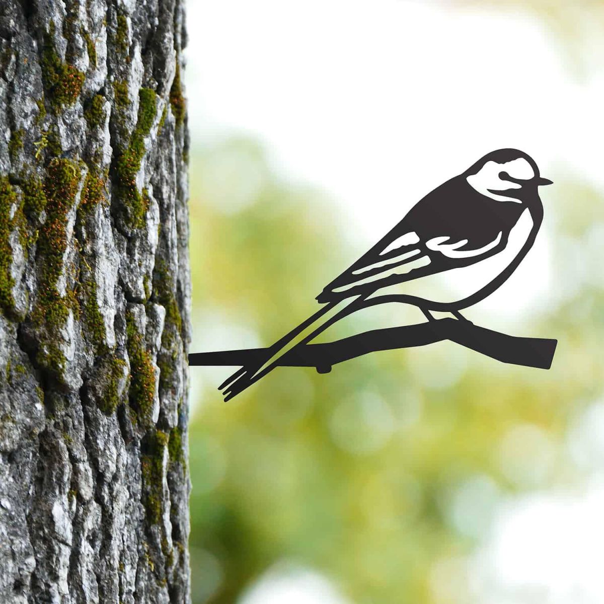 Steel Pied Wagtail Tree Spike - Black