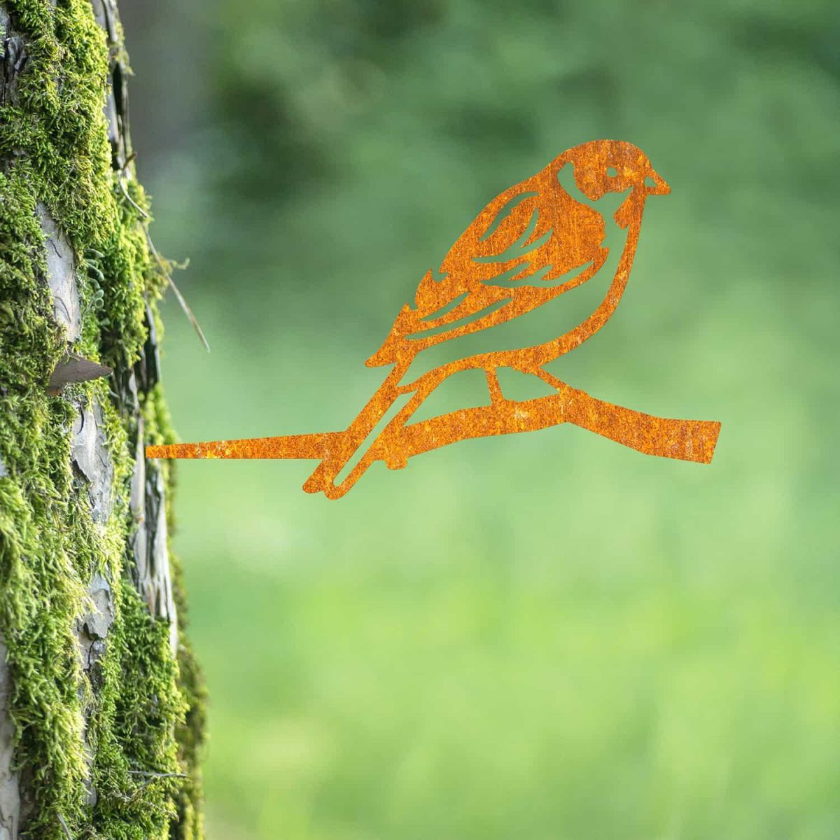 Rustic Steel Reed Bunting Tree Spike