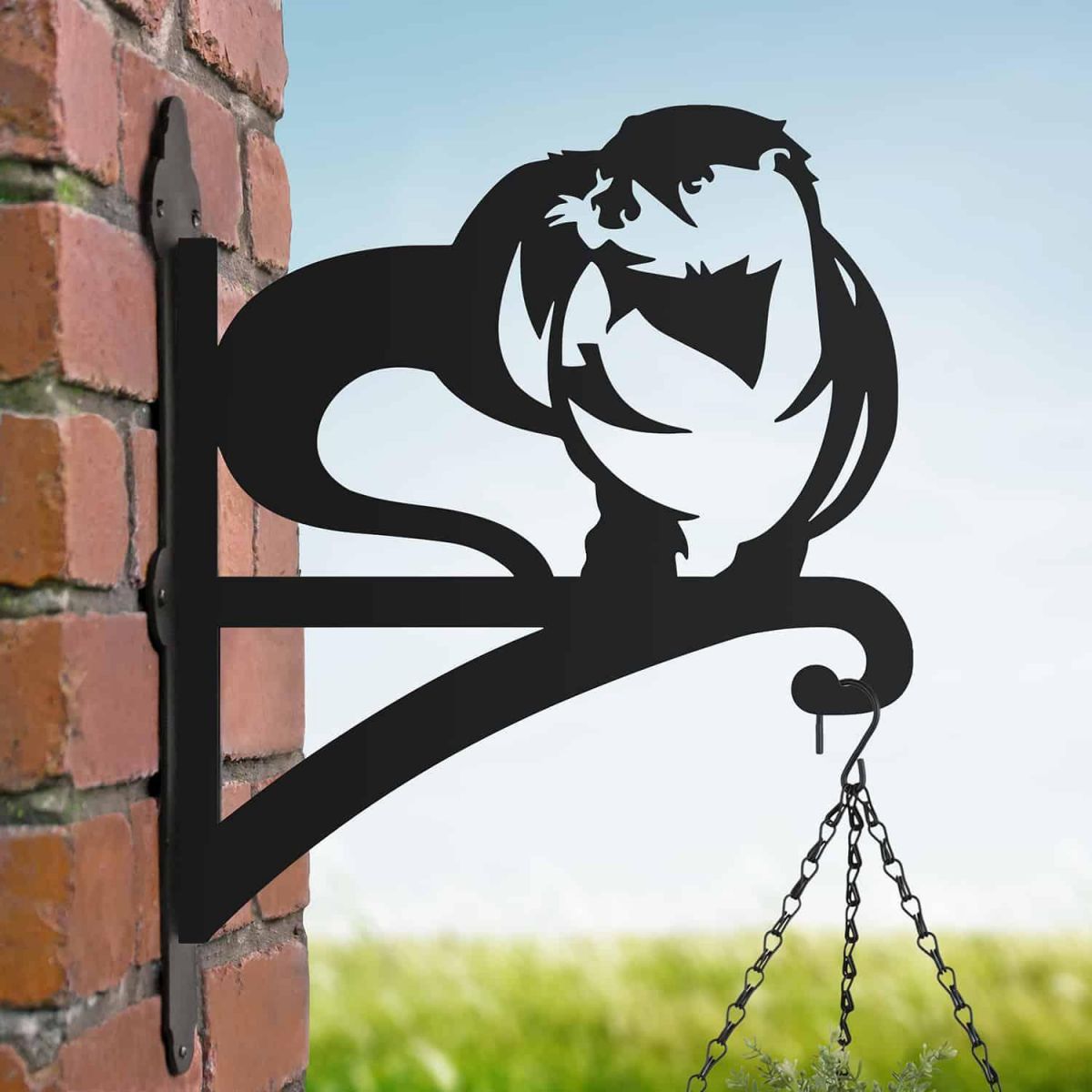 Steel River Otter Hanging Basket Bracket in Situ