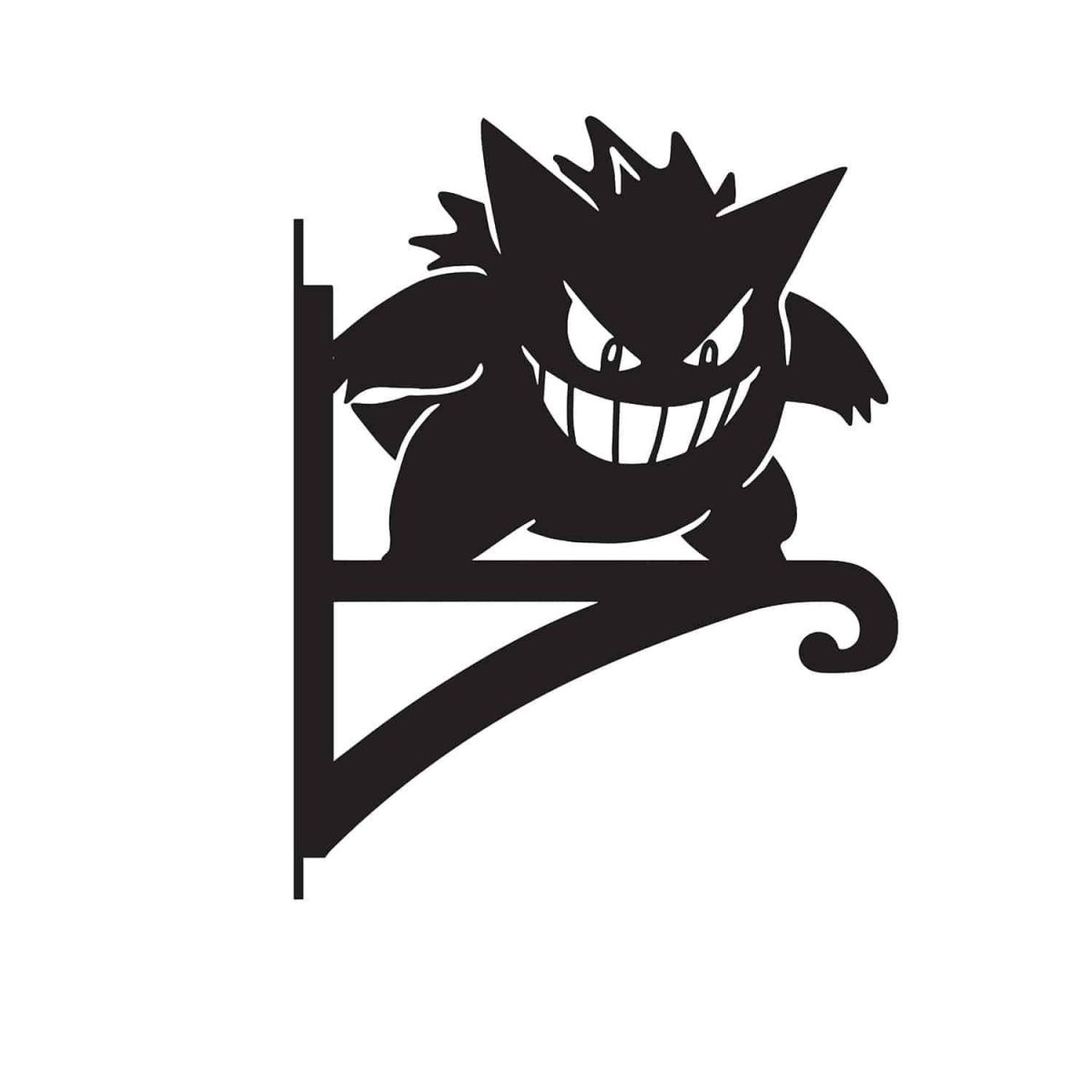 Steel Second Evolution Purple Monster Hanging Basket Bracket on White Background