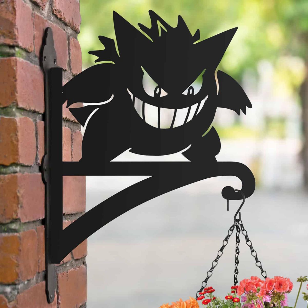 Steel Hanging Basket Bracket with Second Evolution Purple Monster Motif