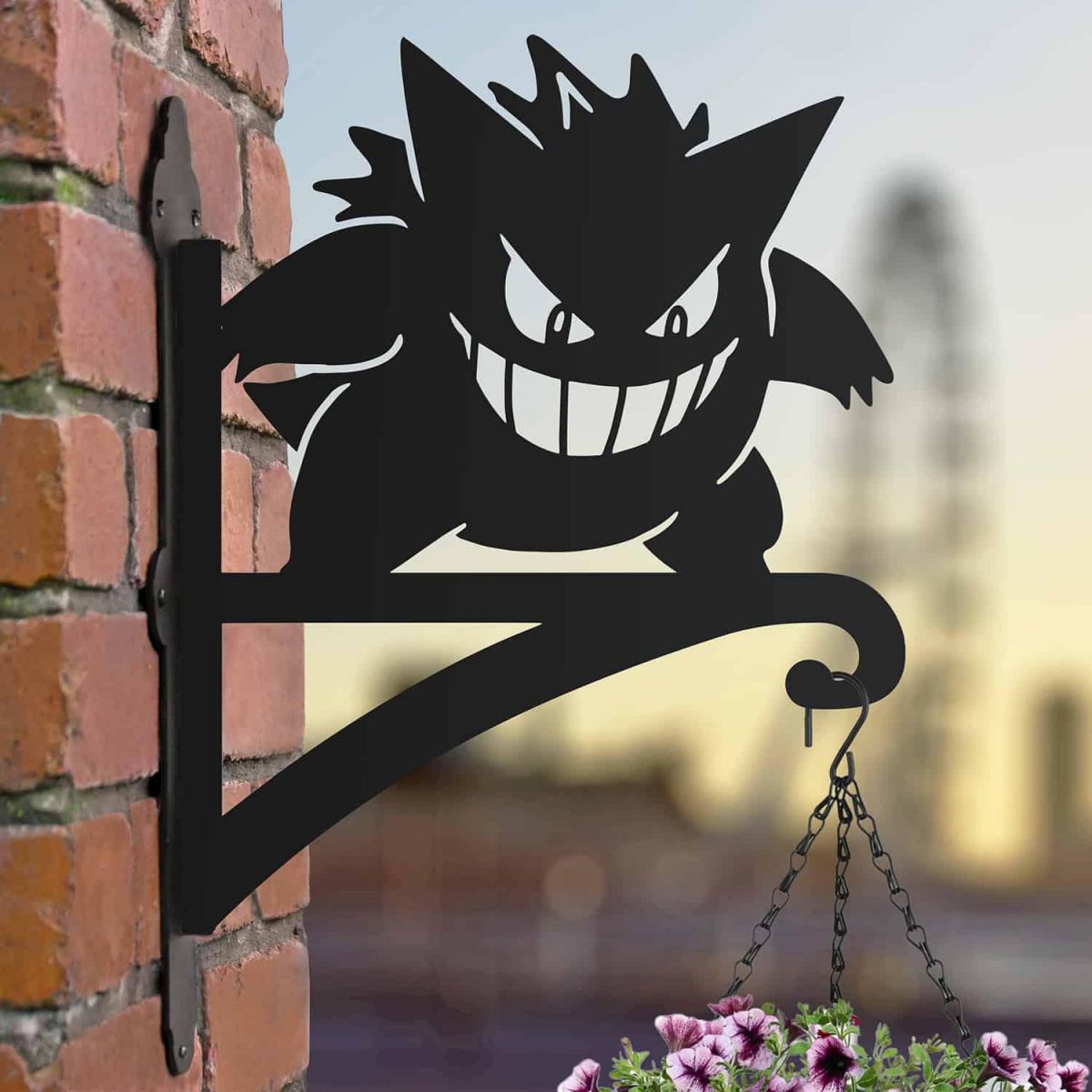 Steel Second Evolution Purple Monster Hanging Basket Bracket in Situ