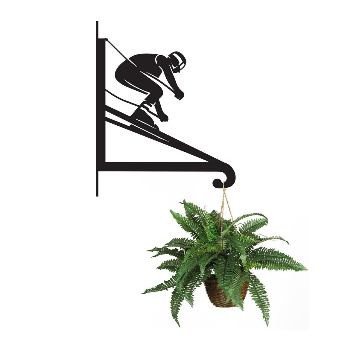 Steel Skiing Hanging Basket Bracket with Planter