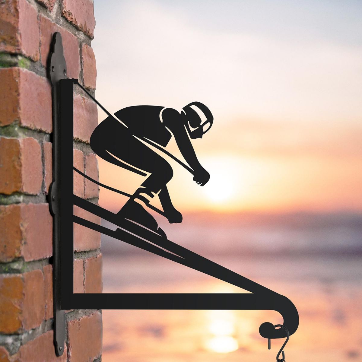 Steel Skiing Hanging Basket Bracket in Situ