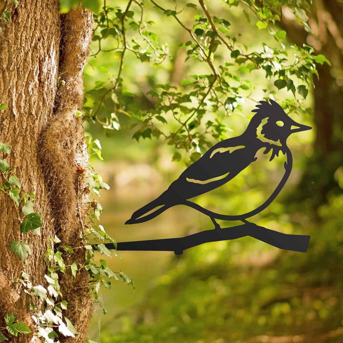 Black Steel Tree Spike with Skylark Design Black Steel Tree Spike with Skylark Design