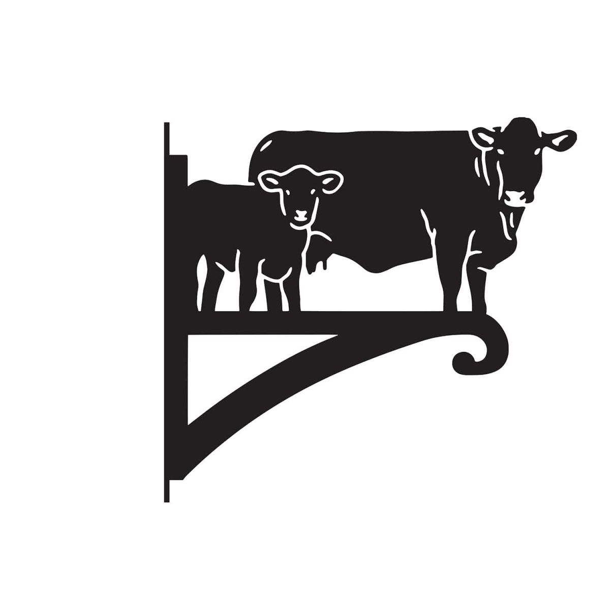 Close-Up of Steel South Devon & Calf Hanging Basket Bracket Close-Up of Steel South Devon & Calf Hanging Basket Bracket