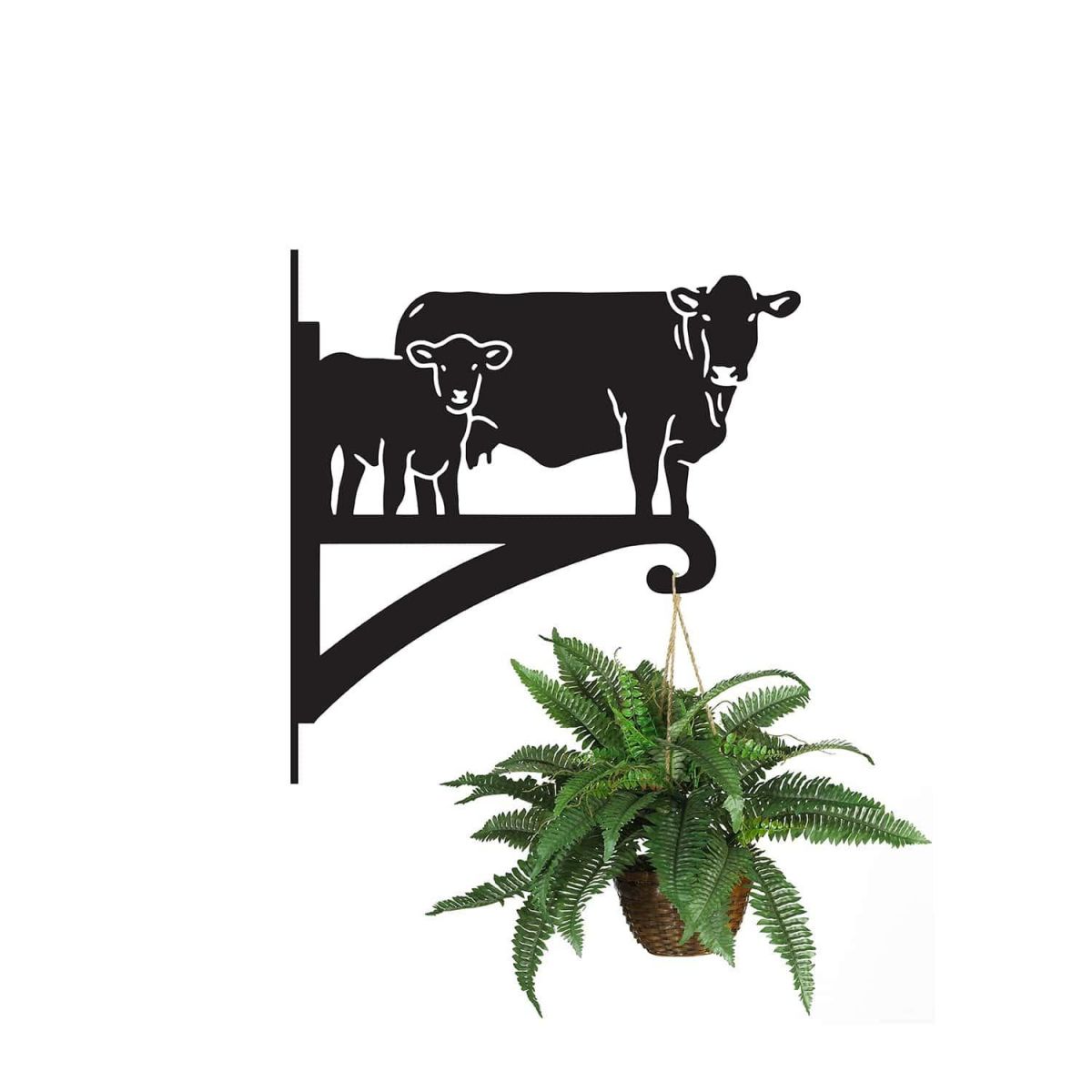 Steel South Devon & Calf Hanging Basket Bracket with Planter Steel South Devon & Calf Hanging Basket Bracket with Planter