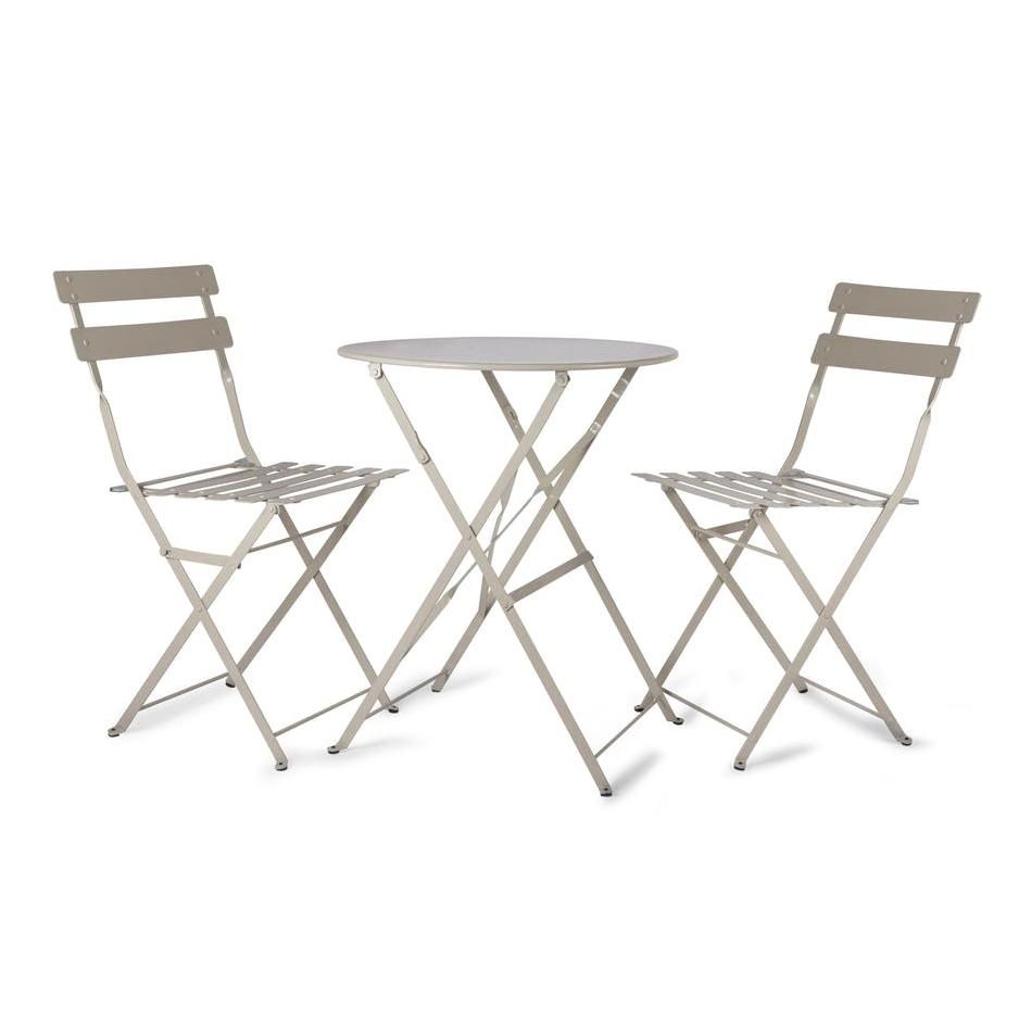 Steel Folding Bistro Set in a Clay Finish 