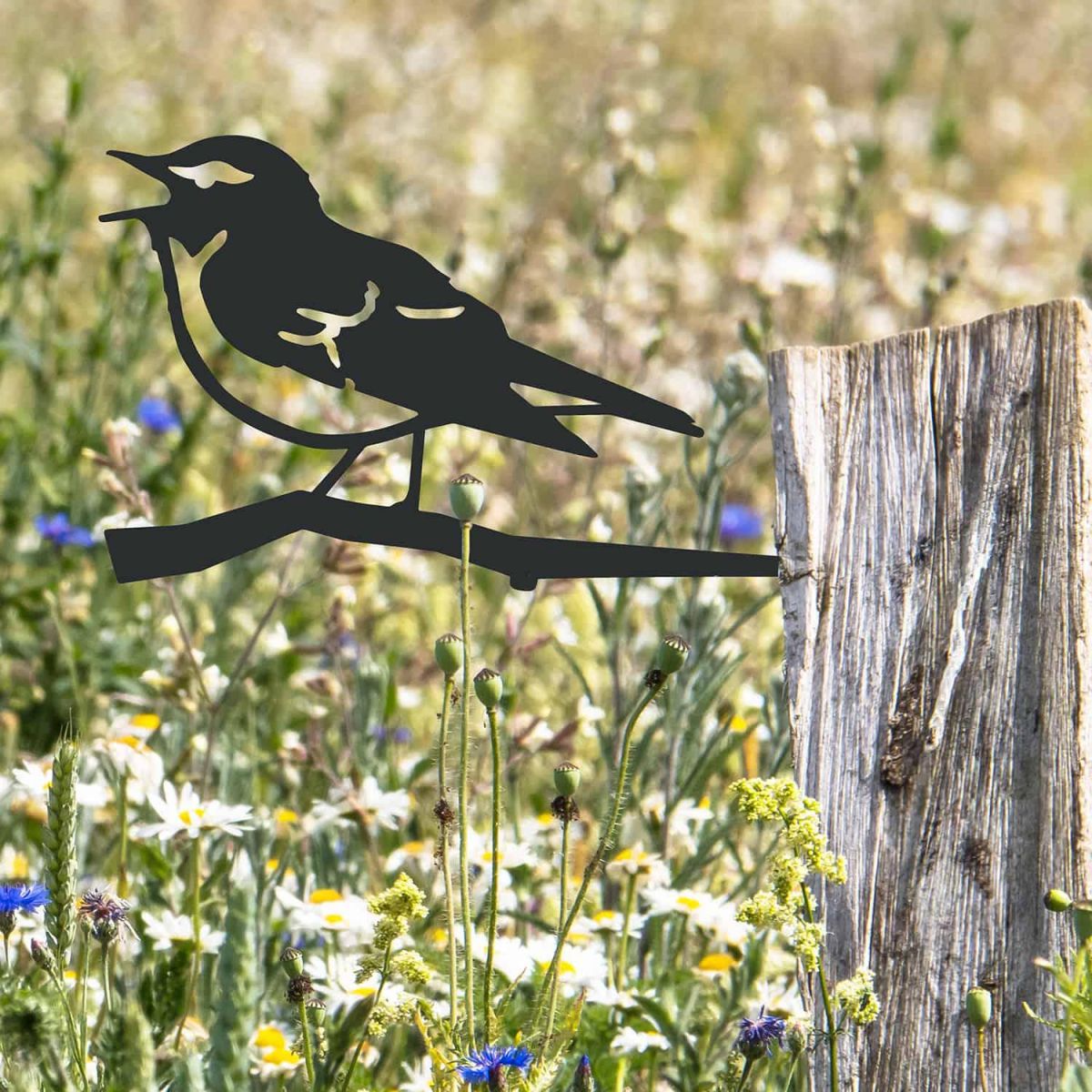 Black Steel Wood Warbler Tree Spike