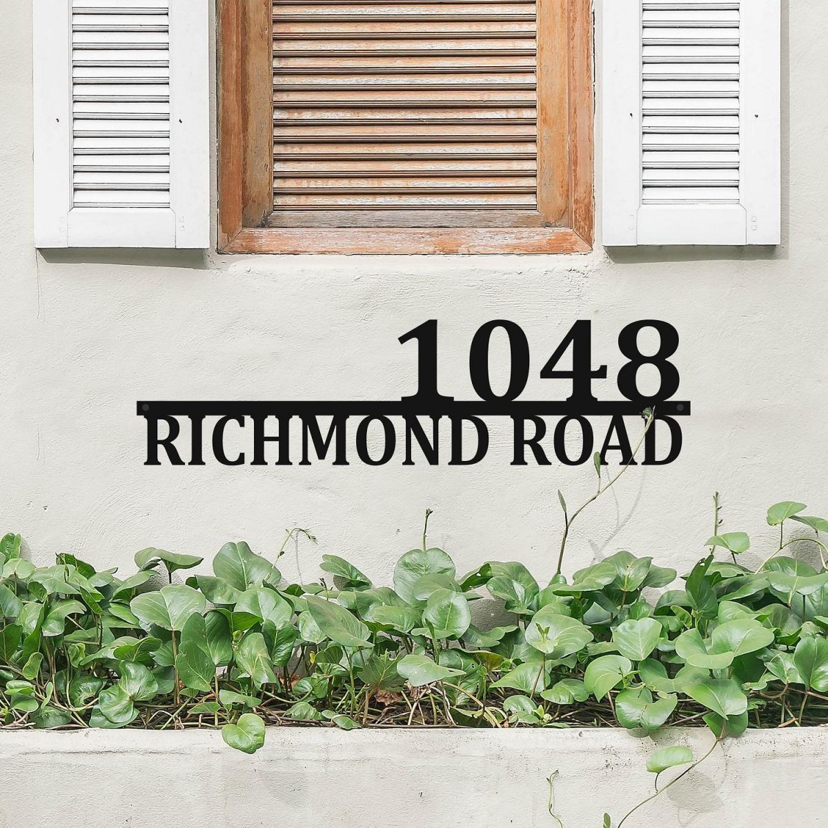 Black Street Sign House & Number Sign 