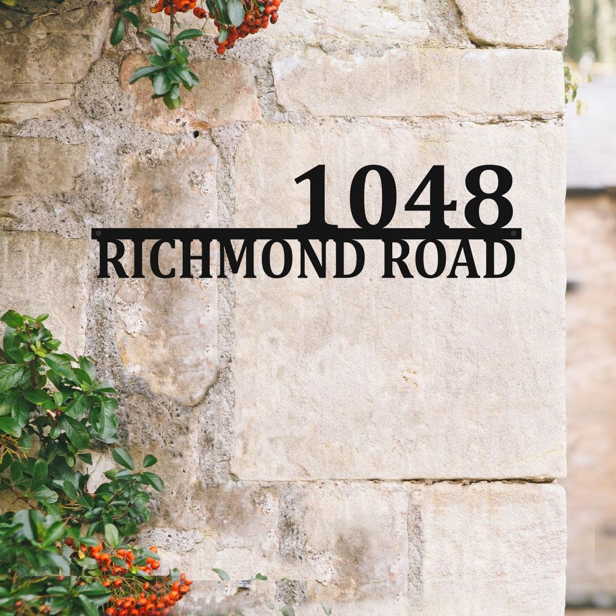 House & Number Street Sign