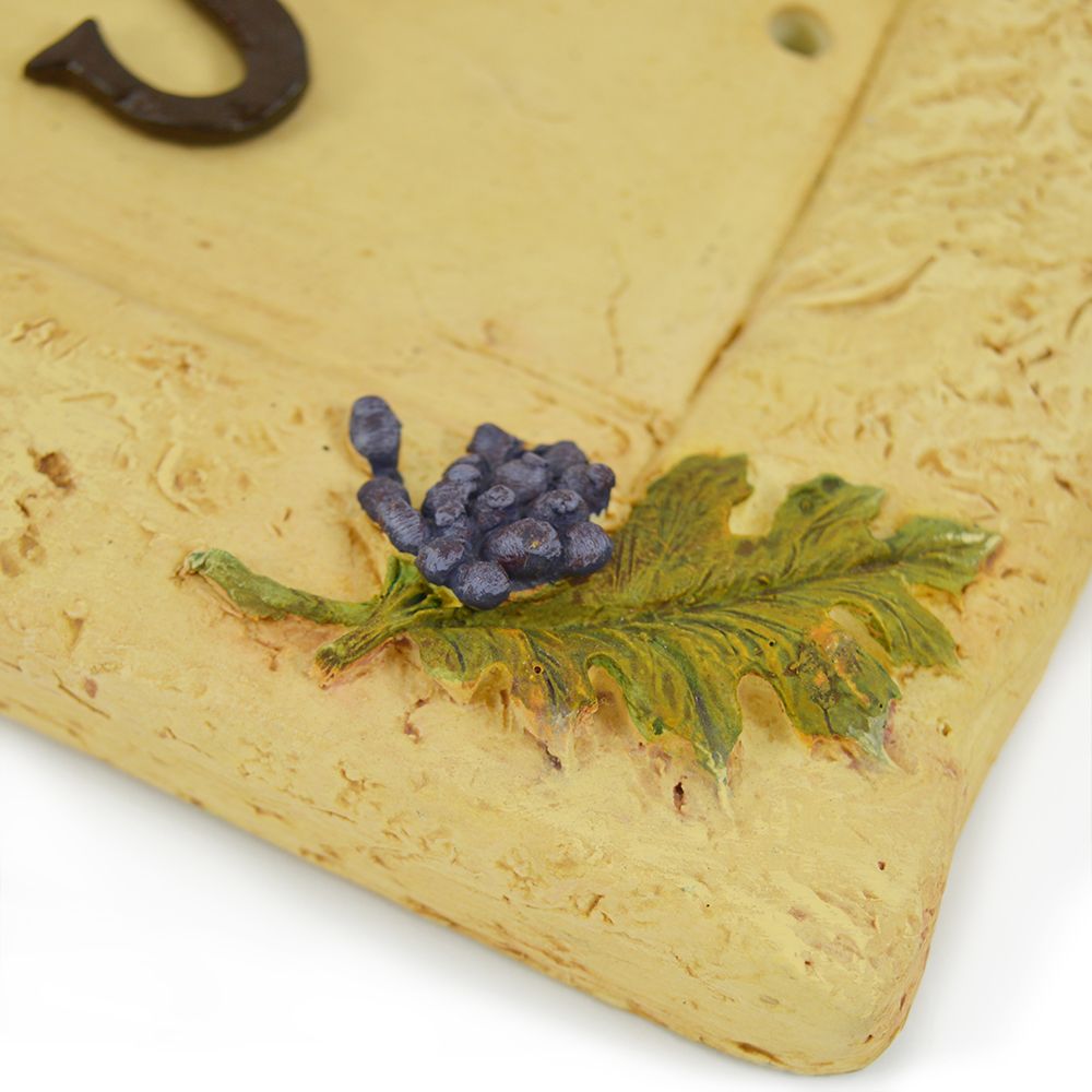 Stone Effect Rose House Name Sign