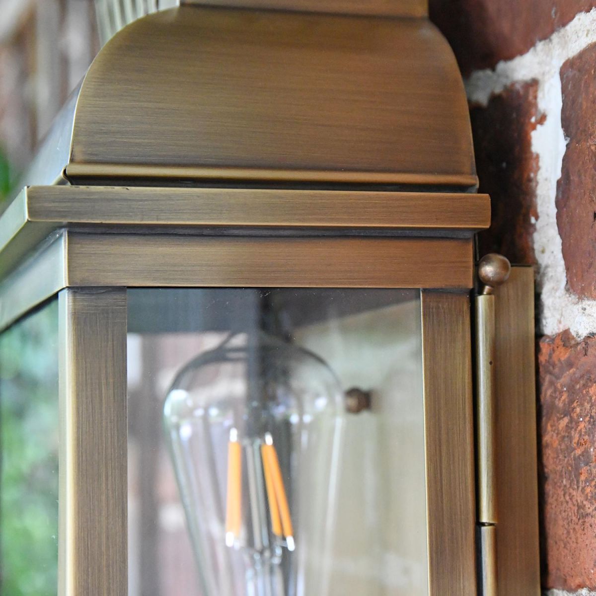 View of the Bulb in the "Stoneford Park" Half Wall Lantern