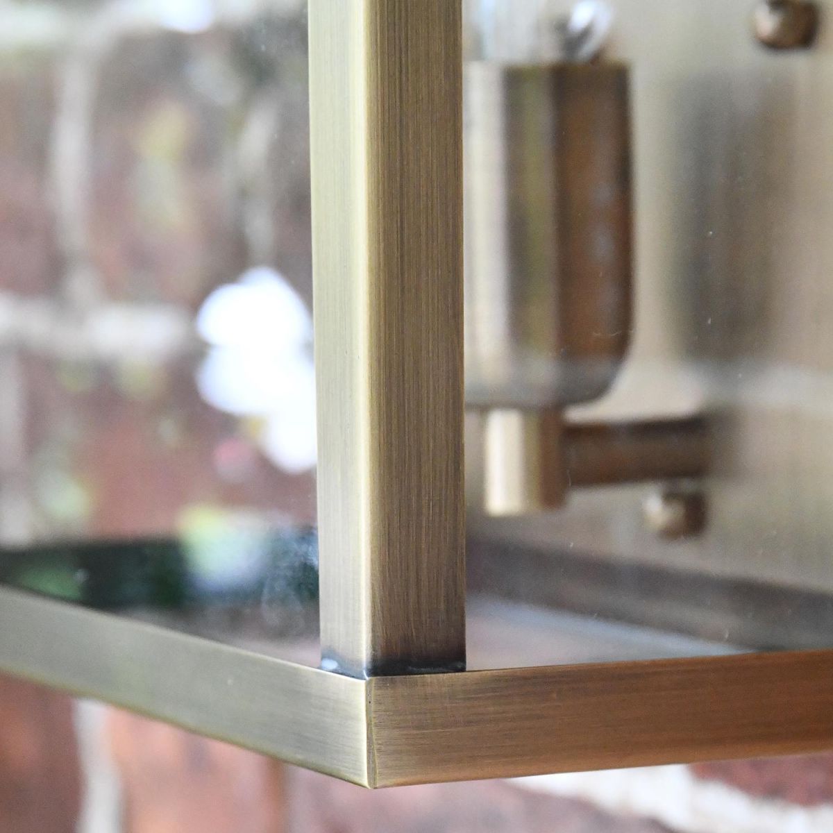 Close-up of the Antique Brass Finish