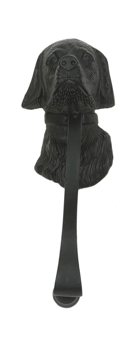 Black Dog Door Knocker Created with Iron