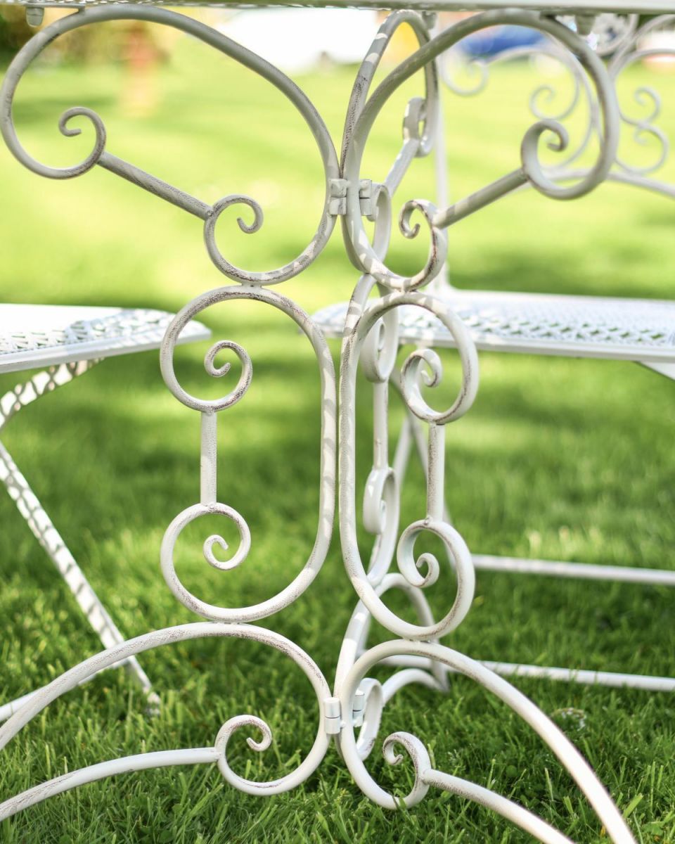 Close-Up of Metal Spiral Stand for Table