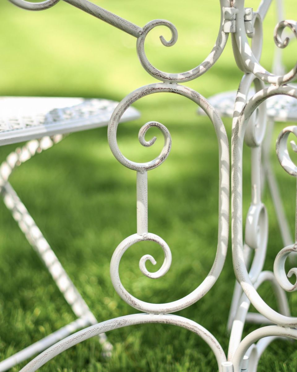 Extreme Close-Up of Metal Spiral Stand for Table