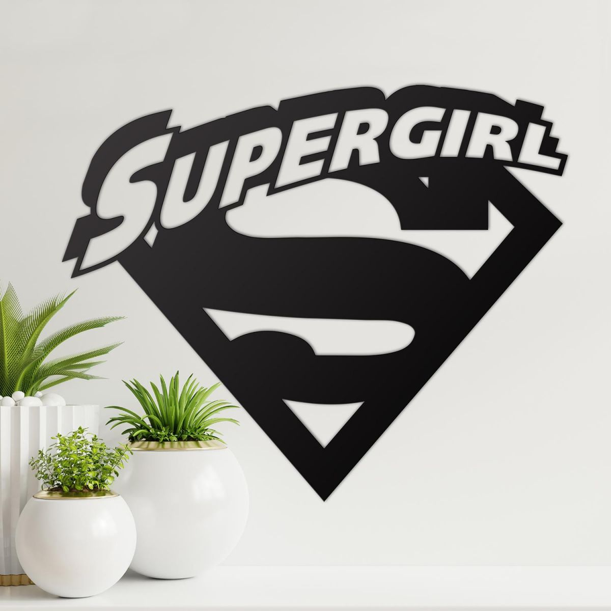 "Supergirl" Wall Art in Situ in the Living Room