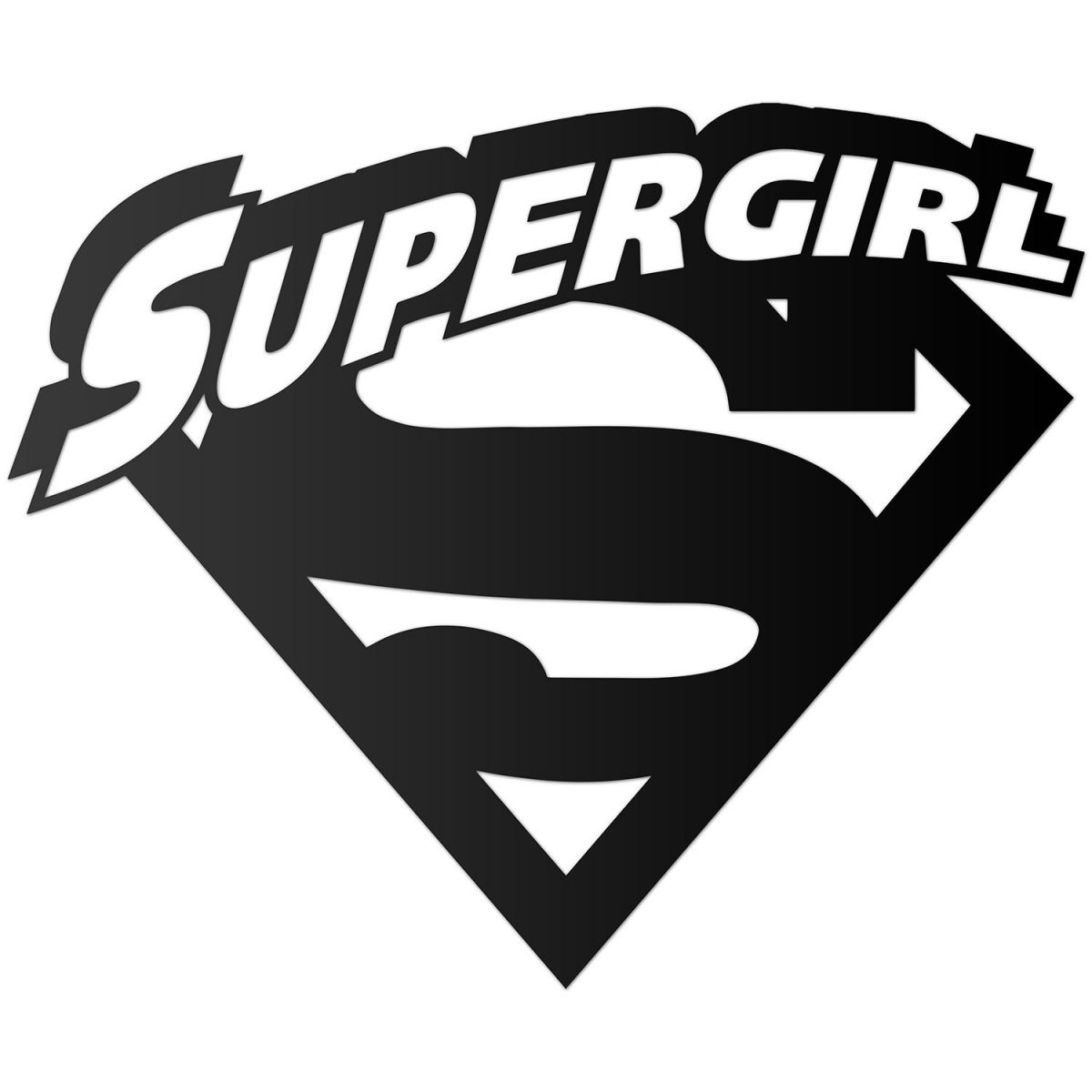 "Supergirl" Wall Art Finished in Black