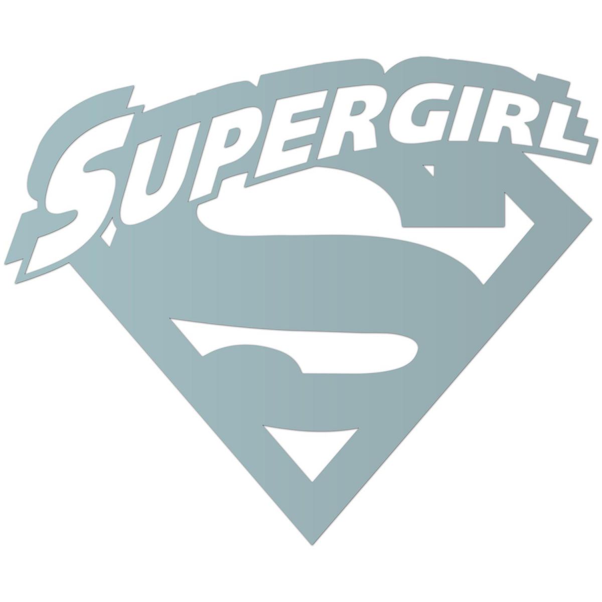 "Supergirl" Wall Art Finished in Light Blue
