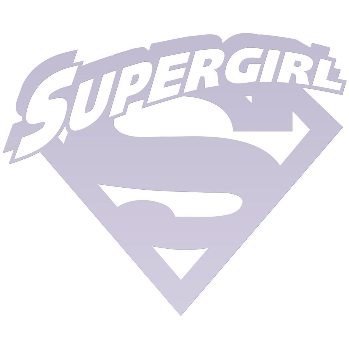 "Supergirl" Wall Art Finished in Light Lilac "Supergirl" Wall Art Finished in Light Lilac