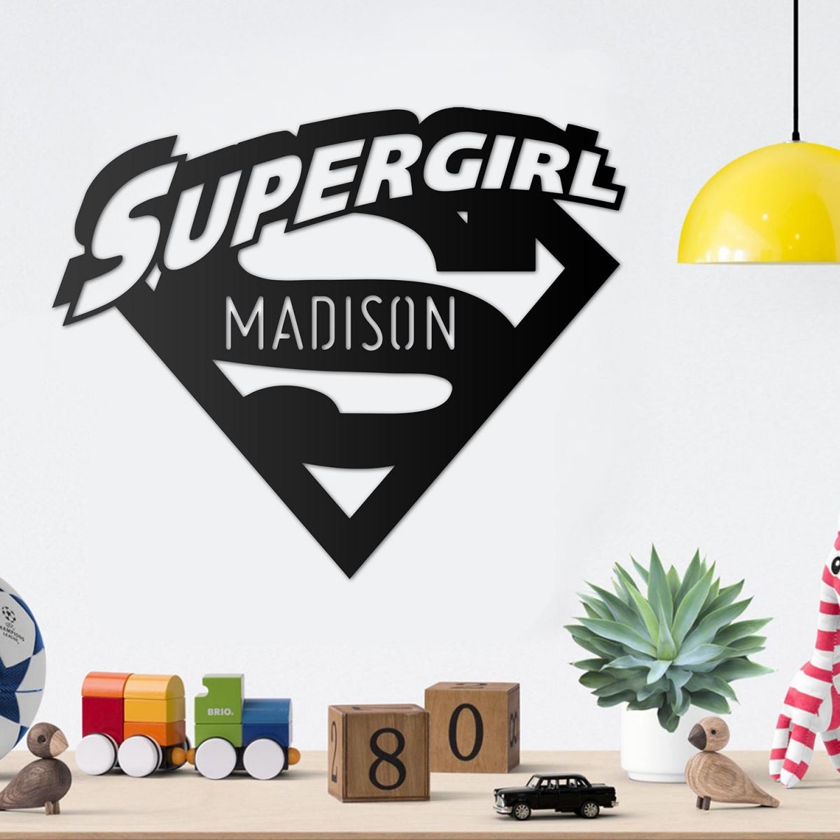 "Supergirl" Personalised Wall Art in the Home "Supergirl" Personalised Wall Art in the Home