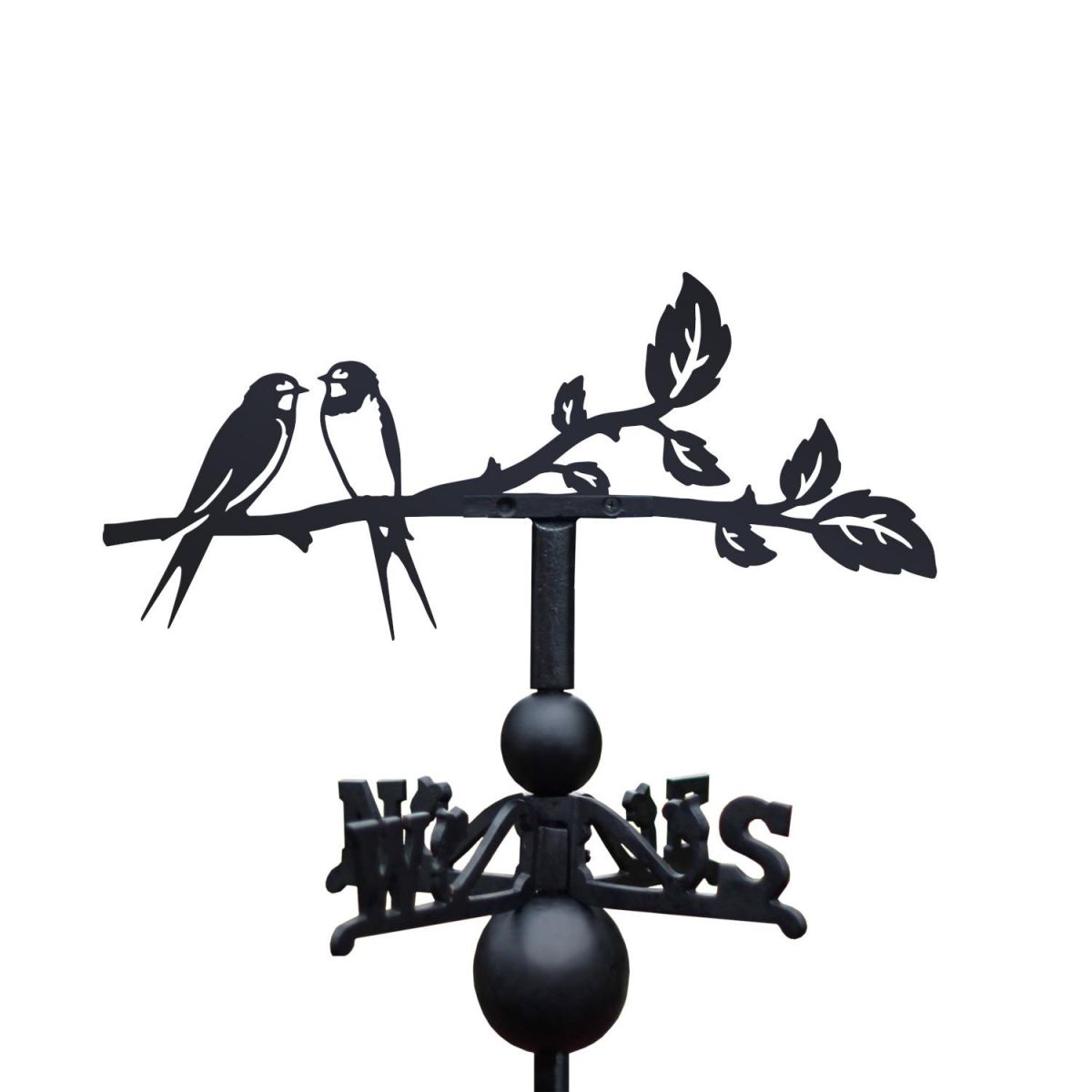 Swallow weathervane on a white background