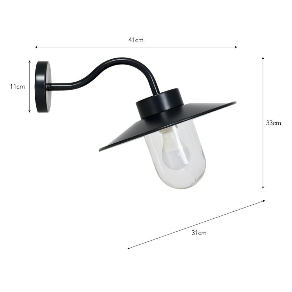 Swan Neck Steel Barn Wall Light Dimensions Swan Neck Steel Barn Wall Light Dimensions