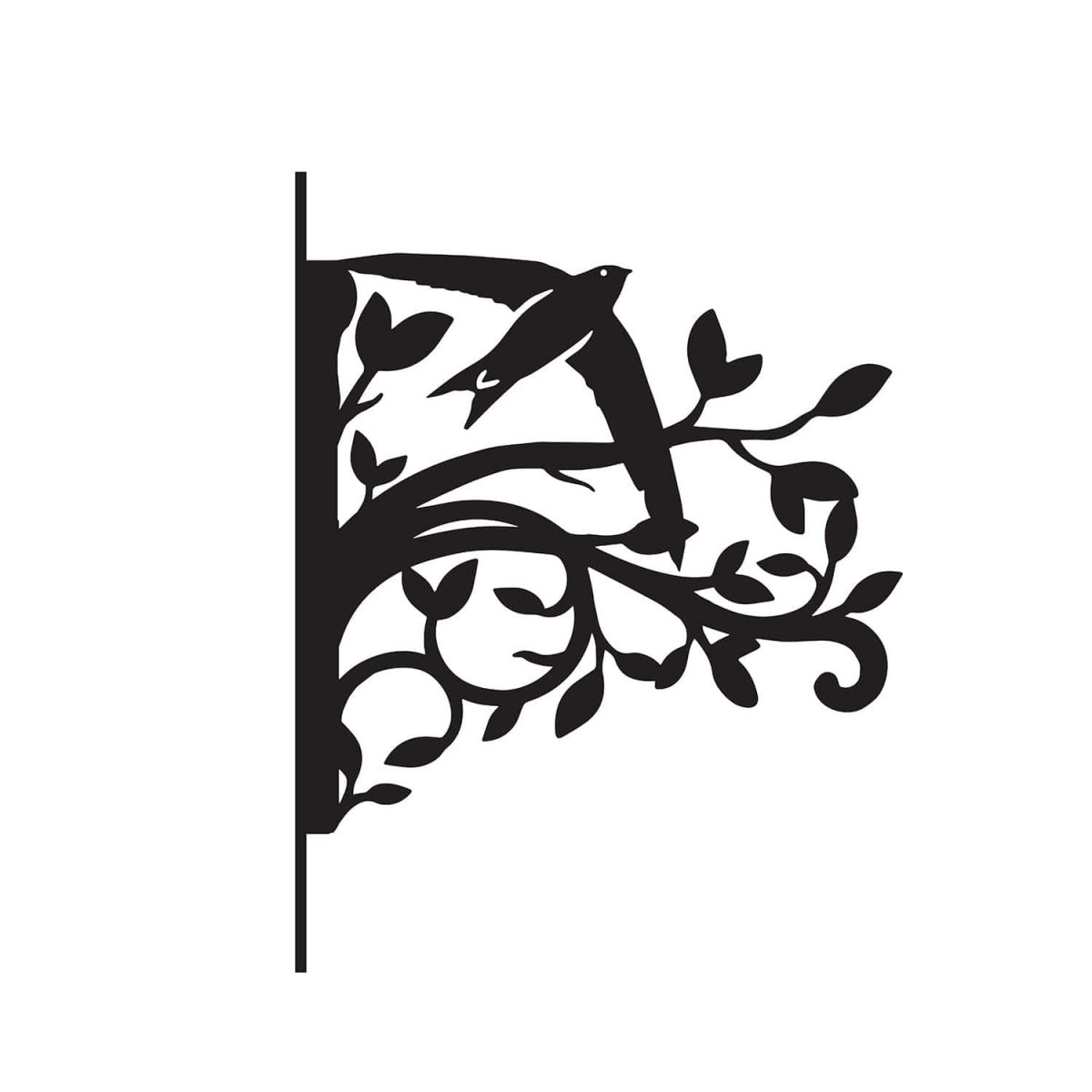 Close-Up of Swift on Branches Steel Hanging Basket Bracket