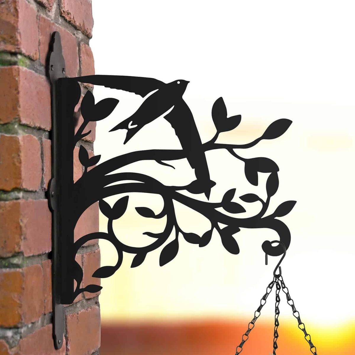 Swift on Branches Steel Hanging Basket Bracket