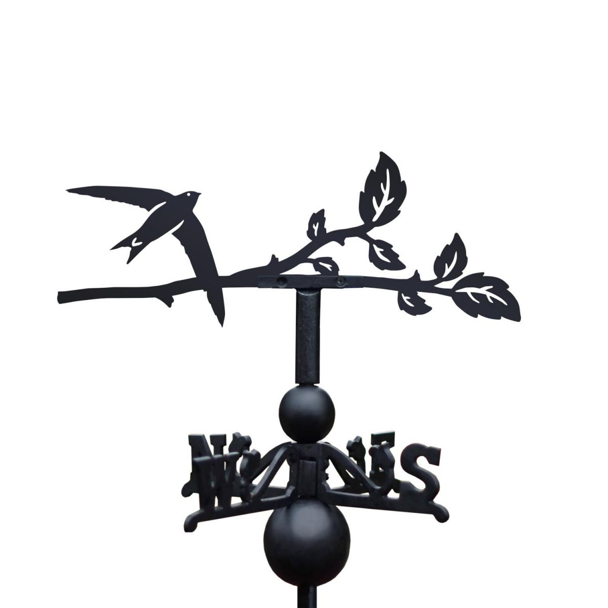 Swift weathervane on a white b background