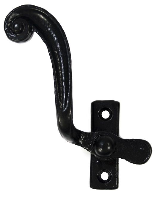 "Melbridge" Scrolled Black Iron Window Fastener