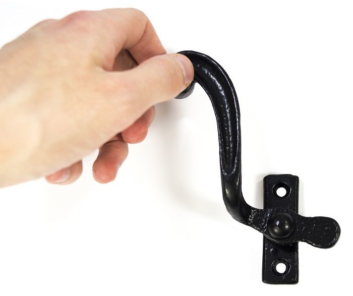 "Melbridge" Scrolled Black Iron Window Fastener