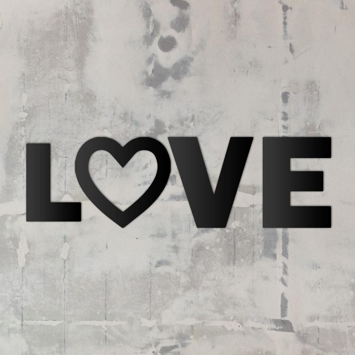 "LOVE" Metal Letters in Black 