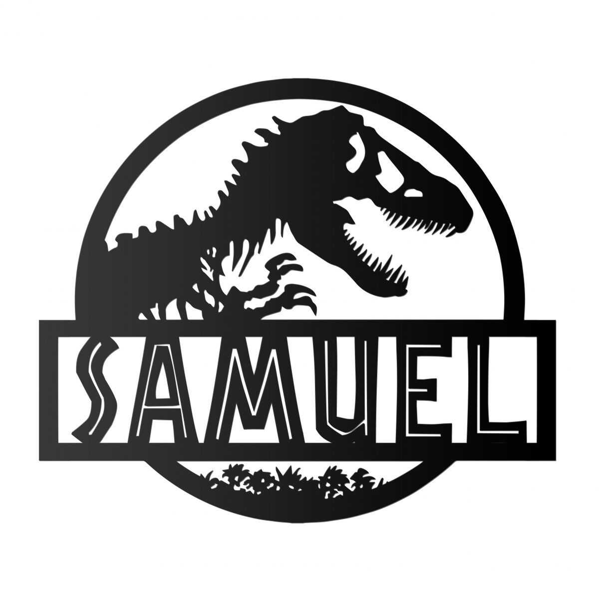 T-Rex Steel Monogram Steel House Name Sign Finished in Black