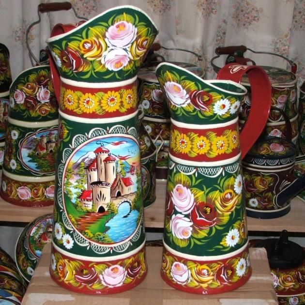 Painted by Terence of Canal Art, showing what can be done to a galvanised item – canalartbyterence.com!