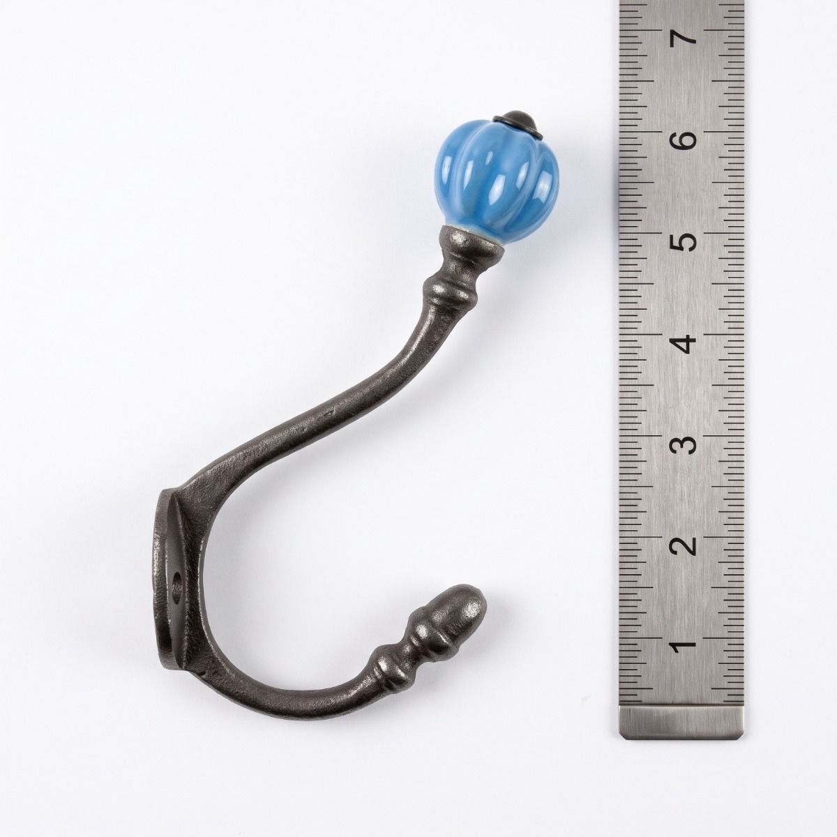 The Ironmonger Acorn Sky Blue Ceramic Coat Hook - 125mm
