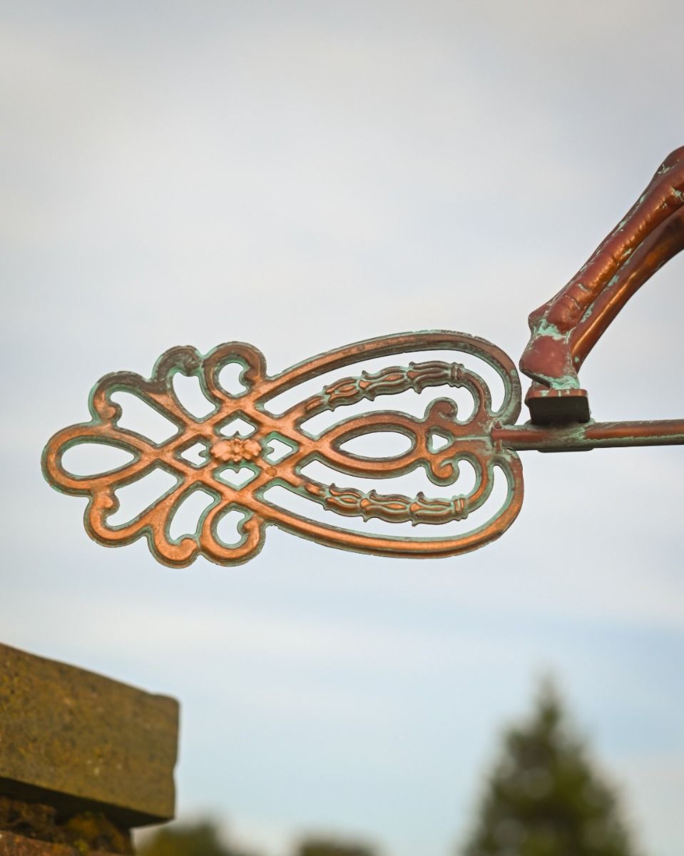 The Leaping Stag Verdigris Copper Weathervane Showing the Rear of the Directional Arrow