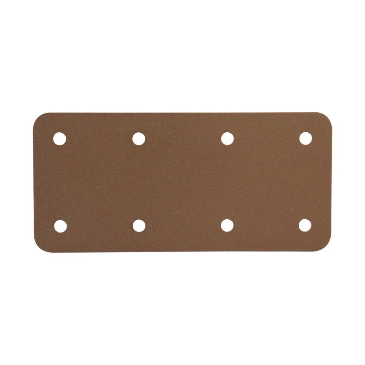 The 170mm Brown Railway Sleeper Straight Joining Plate on a White Background 