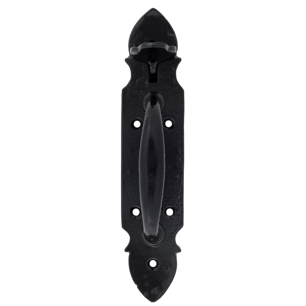 The "Avice" Suffolk Latch  Handle on a White Background